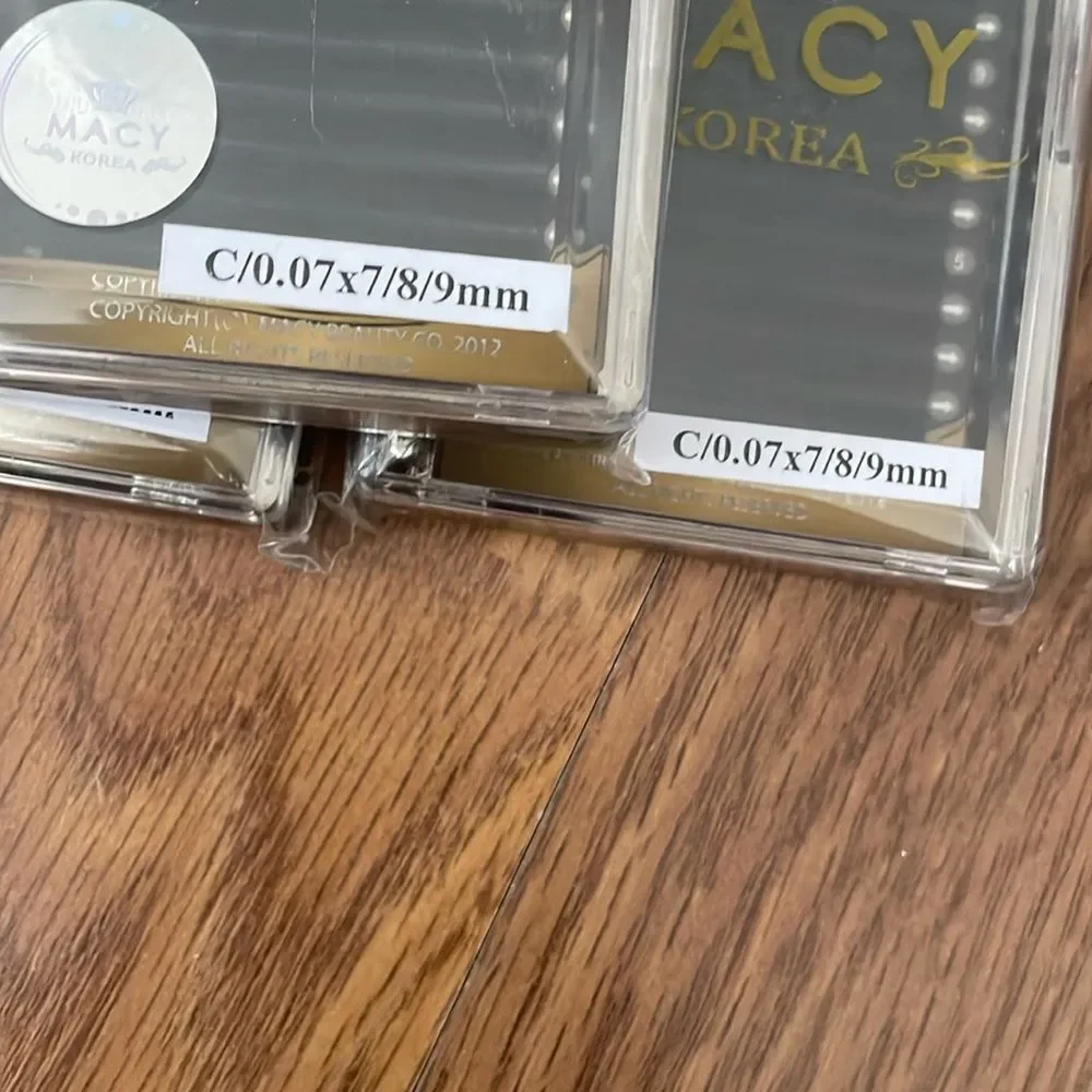 Macy Korea Eyelash Extensions SG Feather Lash (Set of 3) C/ 0.07 X7,8,9 mm